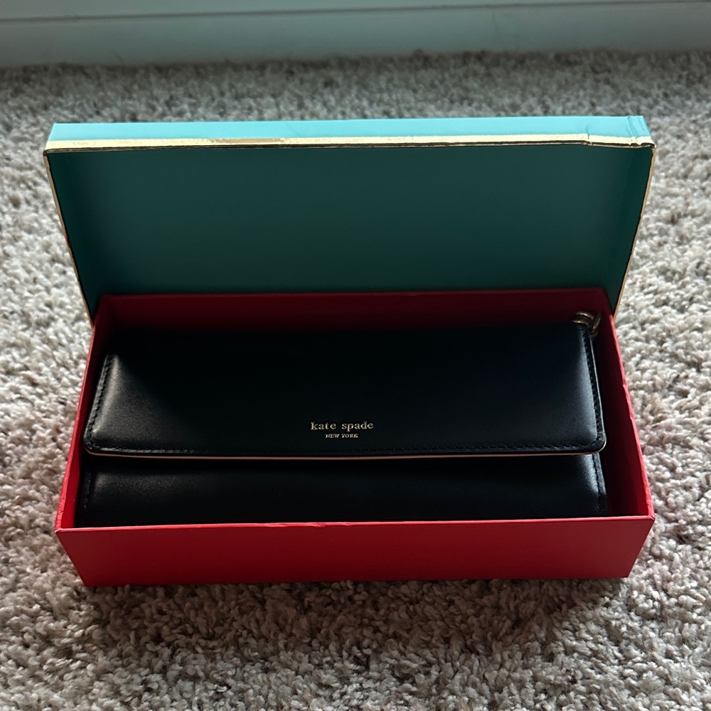 Kate Spade Black Leather Clutch